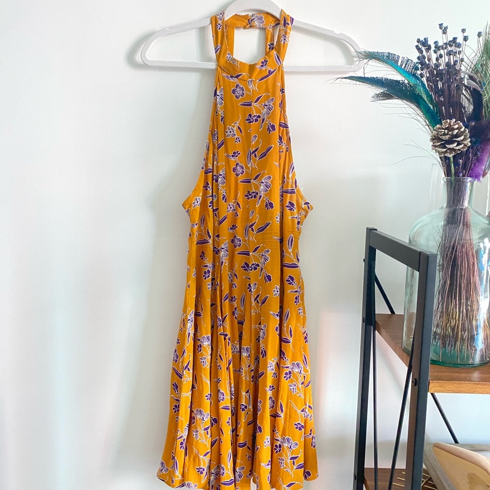 Kimchi Blue Floral Summer Open Back Halter Dress